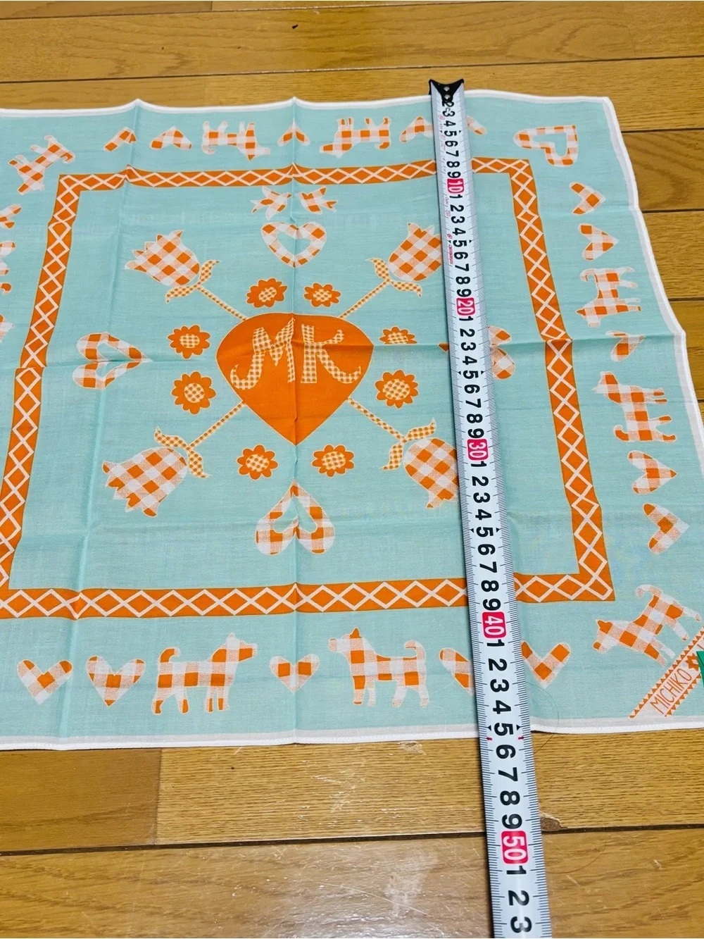 Michiko London Multicolor 100% Cotton Handkerchief/Bandana/Scarf size 45cm 18”